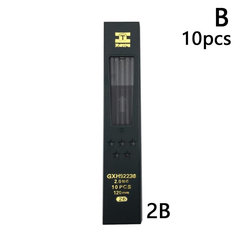 Mechanical Pencil Lead - Quente 10 pçs/caixa 2mm 2b hb