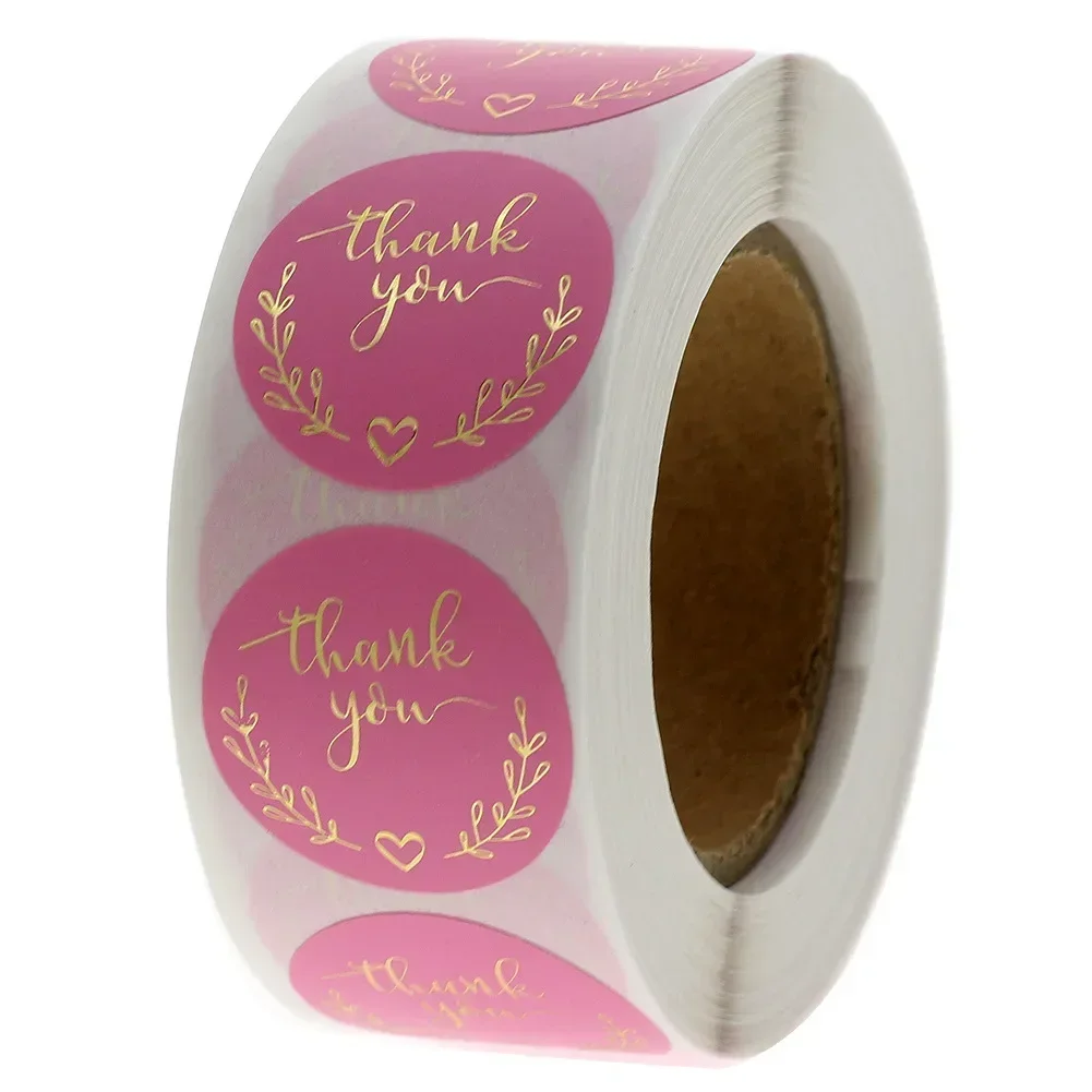 Stationery Supplies Business - Adesivos de Agradecimento em Papel Rosa