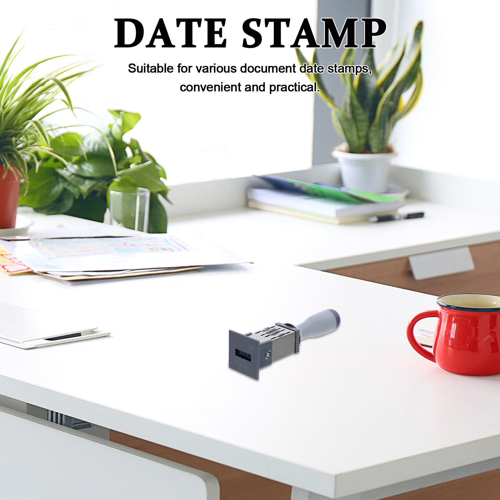 Self Inking Stamp - Mini Carimbo de Data Autoentintado Portátil,