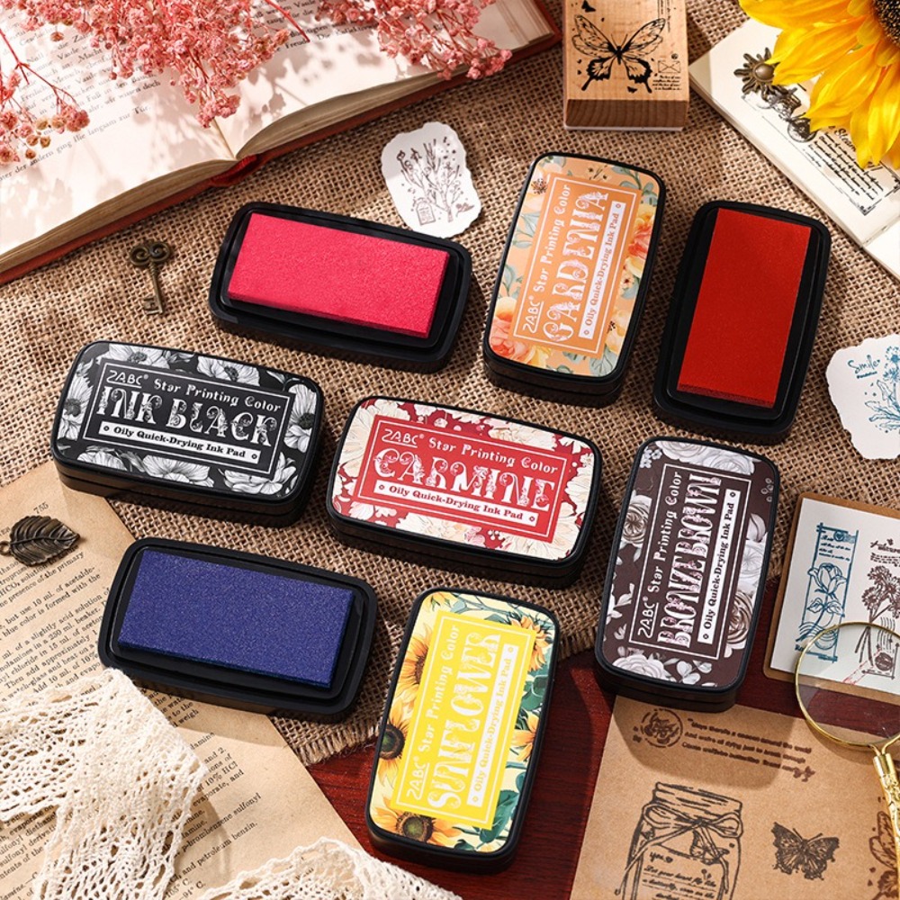 Self Inking Stamp - Nova Almofada de Tinta Colorida Retangular