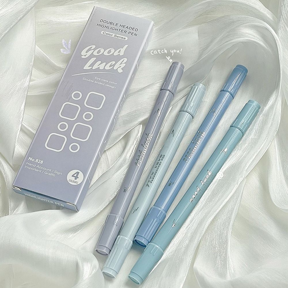 Highlighter Set Pastel - Caneta Fluorescente de Ponta Dupla 4