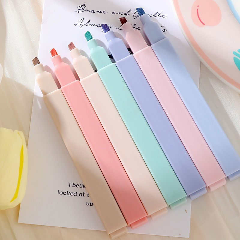 Highlighter Set Pastel - 6 pçs/set cor pastel marcador kawaii