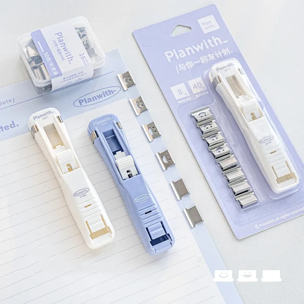 Binder Clip Assorted - Mini plástico papel grampeador conjunto, design