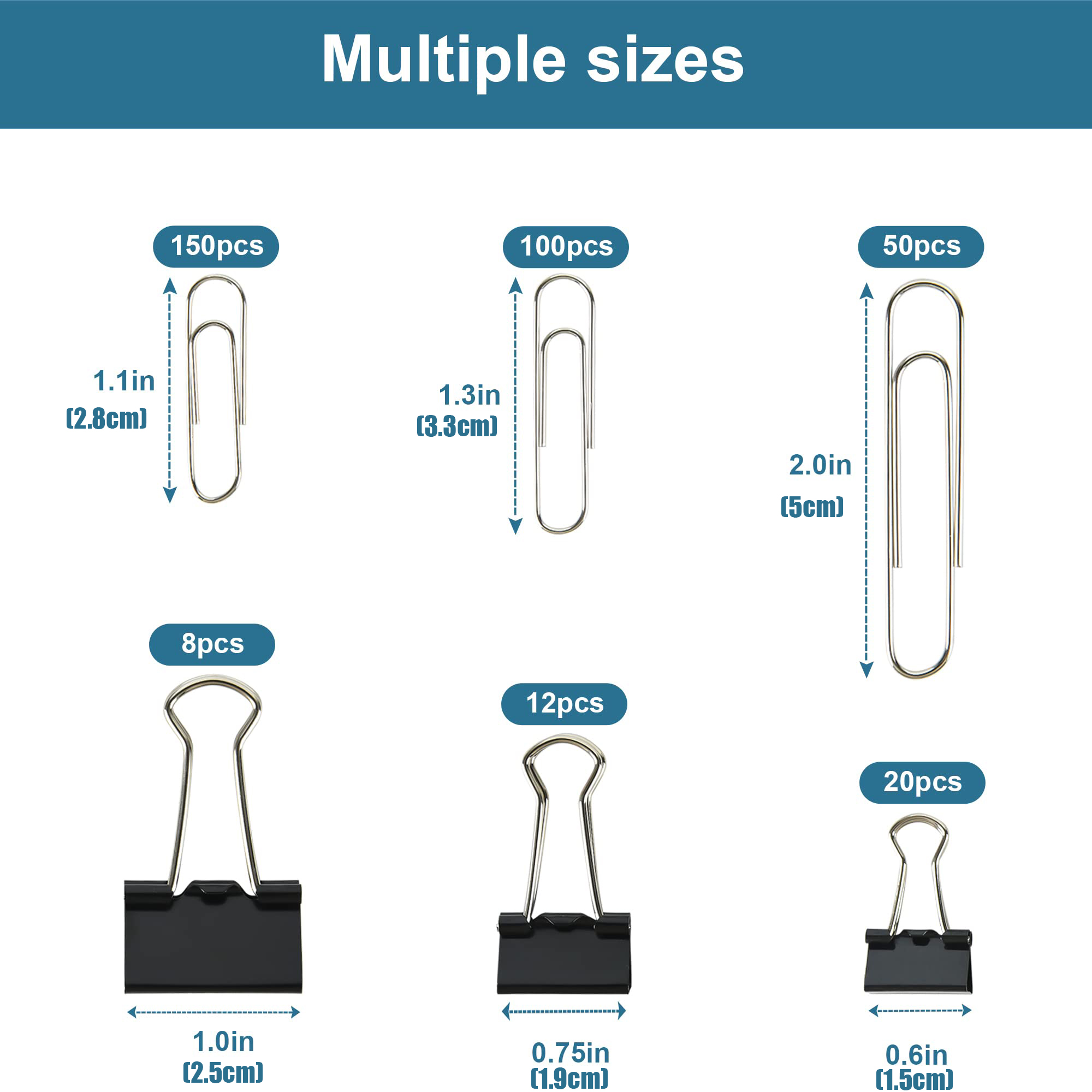 Conjunto de Clipes de Papel de - Binder Clip Assorted avaliação e preço