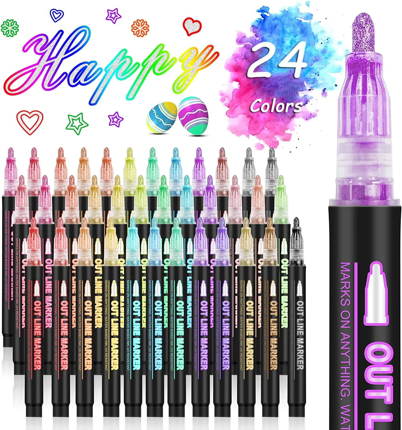 36 cores linha dupla esboço ar - Highlighter Set Pastel avaliação e preço
