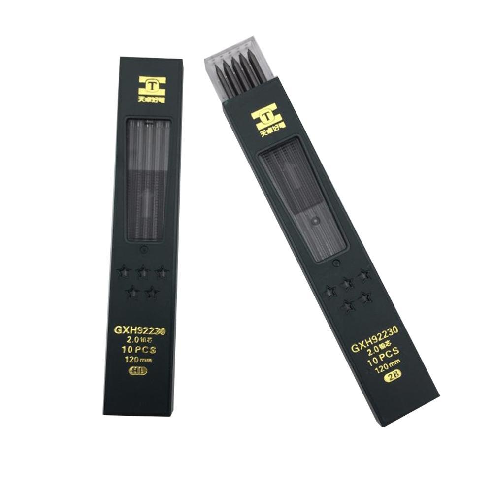 Quente 10 pçs/caixa 2mm 2b hb  - Mechanical Pencil Lead avaliação e preço
