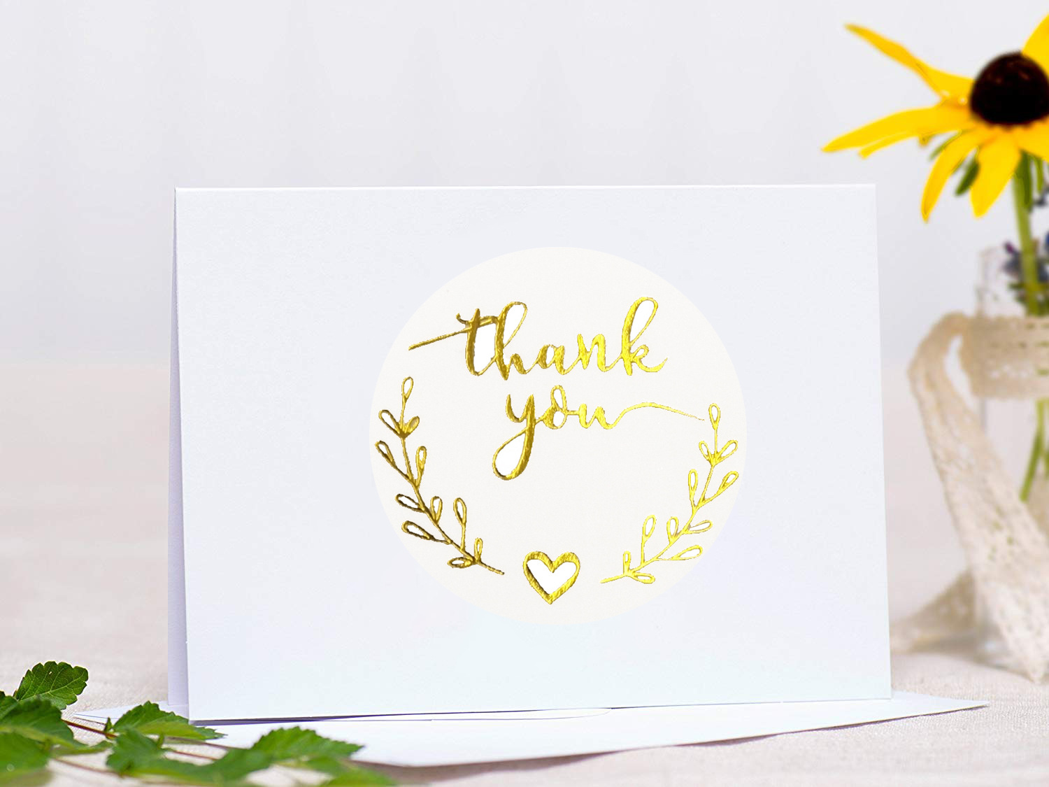 Adesivos dourados de agradecim - Stationery Supplies Business avaliação e preço