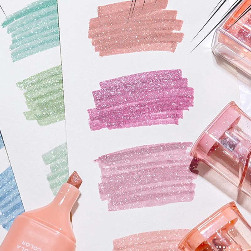 Marcadores com glitter, largur - Highlighter Set Pastel avaliação e preço