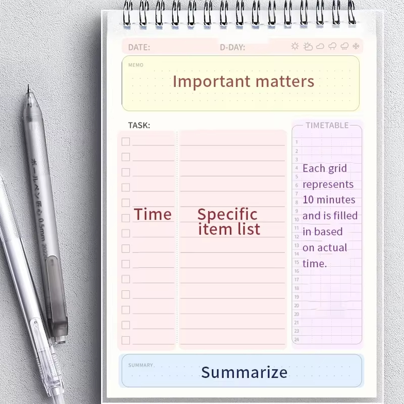 1pc planejador agenda espiral  - Office Stationery Supply List avaliação e preço