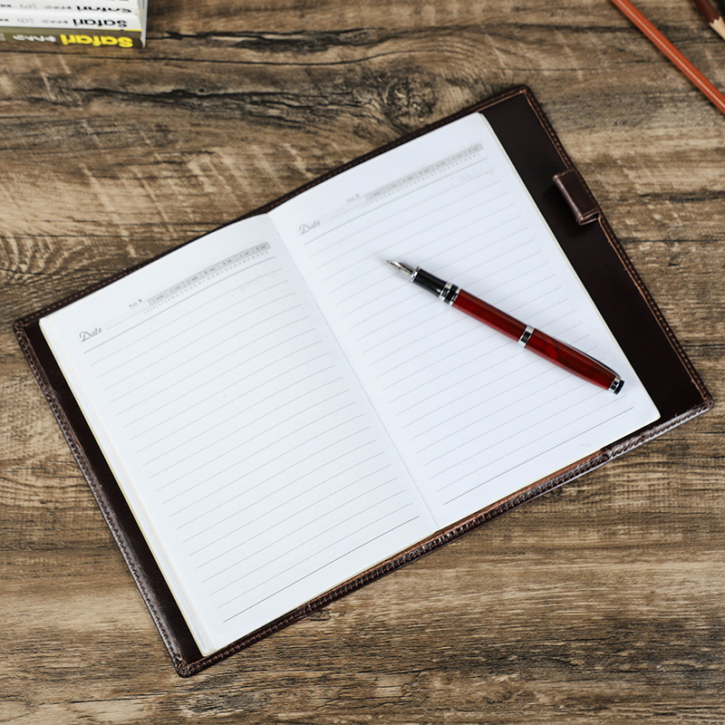 Couro genuíno A5 Laptop com Pe - Stationery Supplies Business avaliação e preço