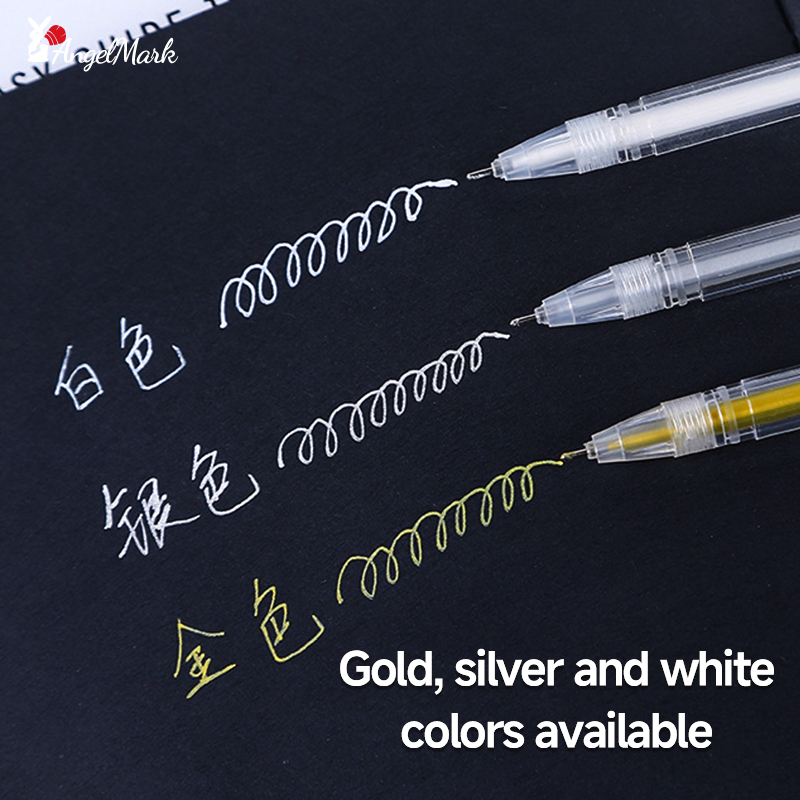 Branco ouro prata clássico des - Gel Ink Pen Set avaliação e preço