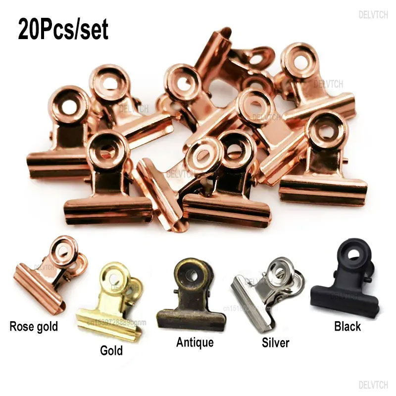20 pçs/set 21mm * 23mm clipes  - Binder Clip Assorted avaliação e preço
